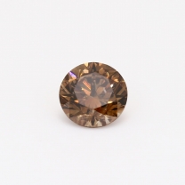 0.97 Carat round-cut champagne diamond