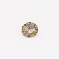 0.39 Carat round-cut champagne diamond
