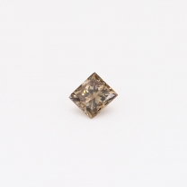 0.2 Carat princess-cut champagne diamond