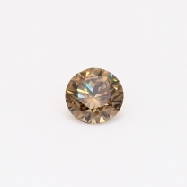 0.55 Carat round-cut champagne diamond