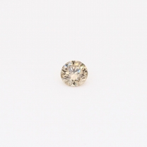 0.11 Carat round-cut champagne diamond