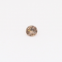 0.11 Carat round-cut champagne diamond