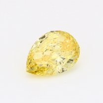 2.14 Carat pear-cut GIA certified fancy vivid yellow diamond