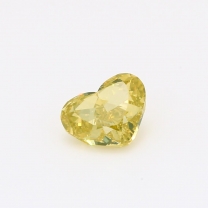 1.32 Carat heart-cut GIA certified fancy vivid yellow diamond