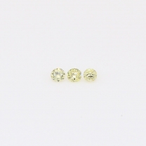 0.06 total carat trio of round-cut fancy yellow diamond