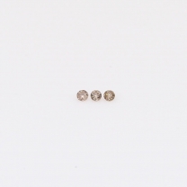 0.015 Total carat trio of round-cut champagne diamonds