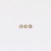 0.03 Total carat trio of round-cut champagne diamonds