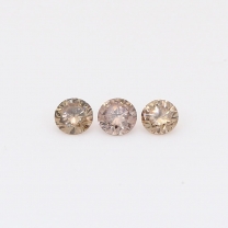 0.27 Total carat trio of round-cut champagne diamonds