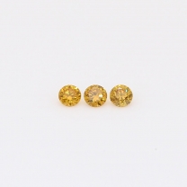 1.05 Total carat trio of round-cut fancy intense orange diamonds