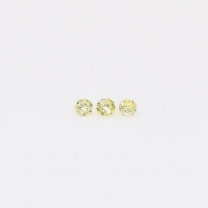 0.45 Total carat trio of round-cut fancy yellow diamonds