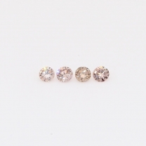 0.10 Total carat parcel of round-cut intense pink champagne diamonds