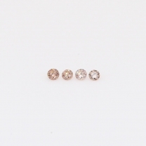 0.04 Total carat parcel of round-cut intense pink champagne diamonds