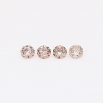 0.20 Total carat pair of intense pink champagne diamonds