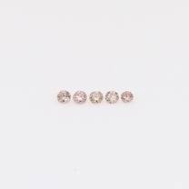 0.035 Total carat parcel of round-cut intense pink champagne diamonds