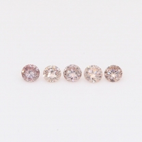 0.20 Total carat parcel of round-cut intense pink champagne diamonds