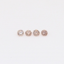 0.08 Total carat parcel of round-cut intense pink champagne diamonds