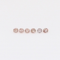 0.09 Total carat parcel of round-cut intense pink champagne diamonds