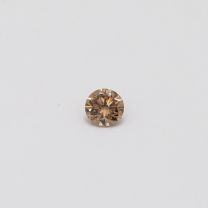 0.13 Carat round cut champagne diamond