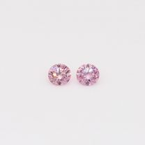 0.14 Carat pair of round cut Argyle pink diamonds