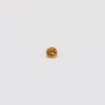 0.02 Carat round-cut fancy intense orange diamond