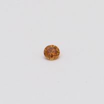 0.06 Carat round cut fancy orange diamond