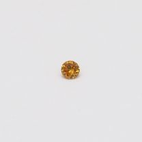 0.04 Carat round cut fancy orange diamond