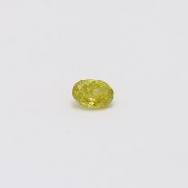 0.15 Carat Oval Cut Fancy Vivid Yellowish Green Diamond