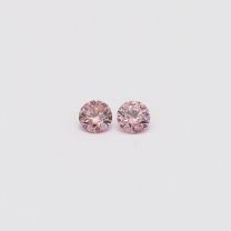 0.13 Total carat pair of round cut 5P/PP Argyle pink diamonds