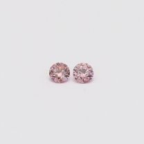 0.13 Total carat pair of round cut 5PP Argyle pink diamonds