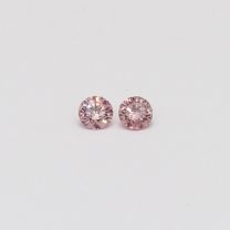 0.12 Total carat pair of round cut 6-7P/PP Argyle pink diamonds