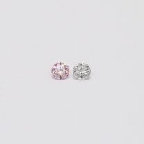 0.08 Total Carat Duo Of Argyle Pink And Argyle Blue Diamonds