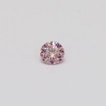 0.23 Carat Round Cut 6P Certified Argyle Pink Diamond