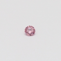 0.10 Carat round cut 5PP certified Argyle pink diamond