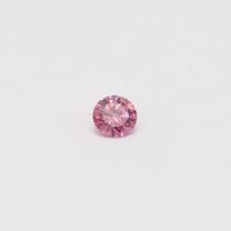 0.12 Carat round cut GIA certified fancy intense purplish pink diamond