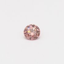 0.28 Carat round cut GIA certified PC3 Argyle pink champagne diamond