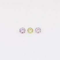0.06 Total carat trio parcel of Argyle pink and green diamonds