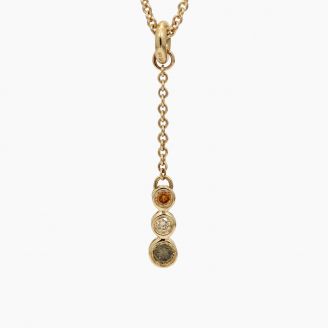 Cosmos rainbow diamond lariat drop necklace