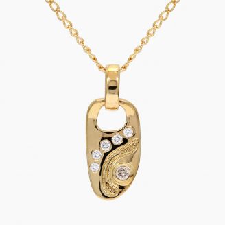 Rainbow Dreaming champagne diamond necklace
