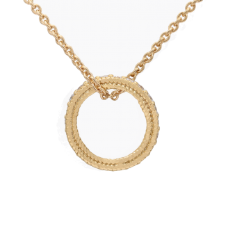 Indiana white diamond circle necklace