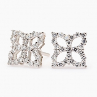 Ulysses white diamond stud earrings