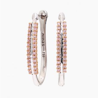 Lyric Argyle pink diamond hoop earrings