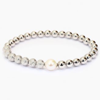 NXT Yellabinna quandong and white pearl bracelet
