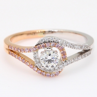 Persephone Argyle pink and white diamond ring