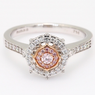Marseille Argyle pink and white diamond ring