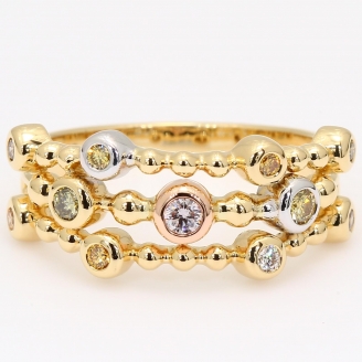 Jamboree rainbow diamond dress ring