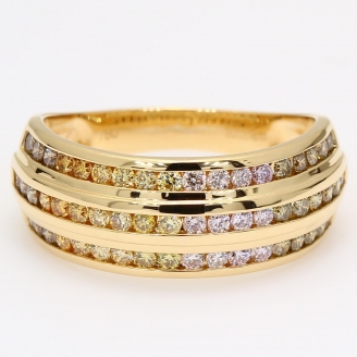 Valentina rainbow diamond band ring