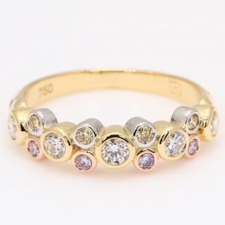 Revelry rainbow diamond band ring