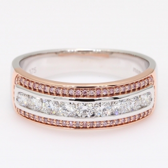 Arabella Argyle purplish pink diamond band ring
