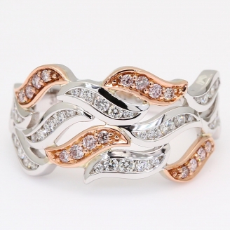 Nexus Argyle pink champagne and white diamond dress ring
