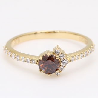 Selene Argyle champagne and white diamond ring